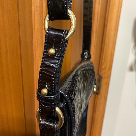 Vintage Brahmin Croc Embossed Leather Crossbody - Picture 5 of 9